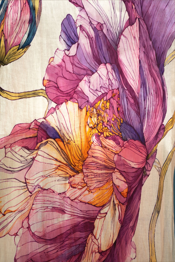 Floréa Print Cotton Scarf