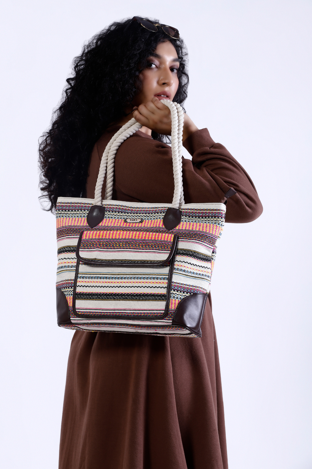 Striped Verve Tote Bag