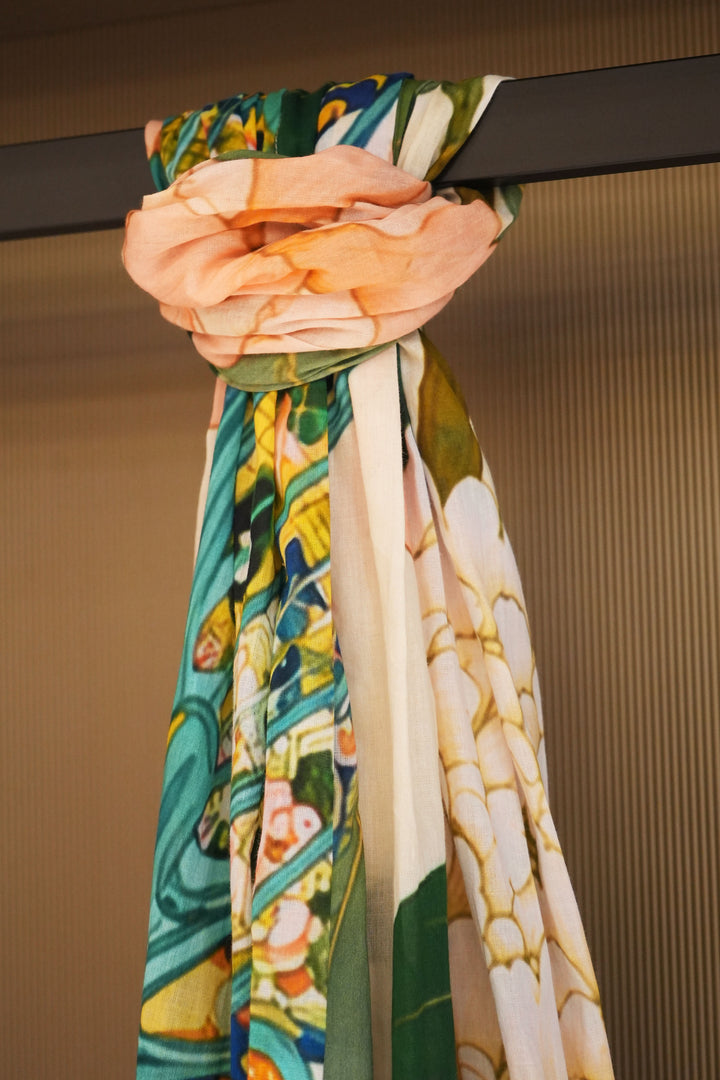 Floréa Print Cotton Scarf