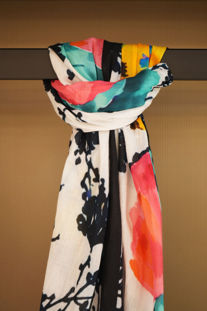 Floréa Print Cotton Scarf