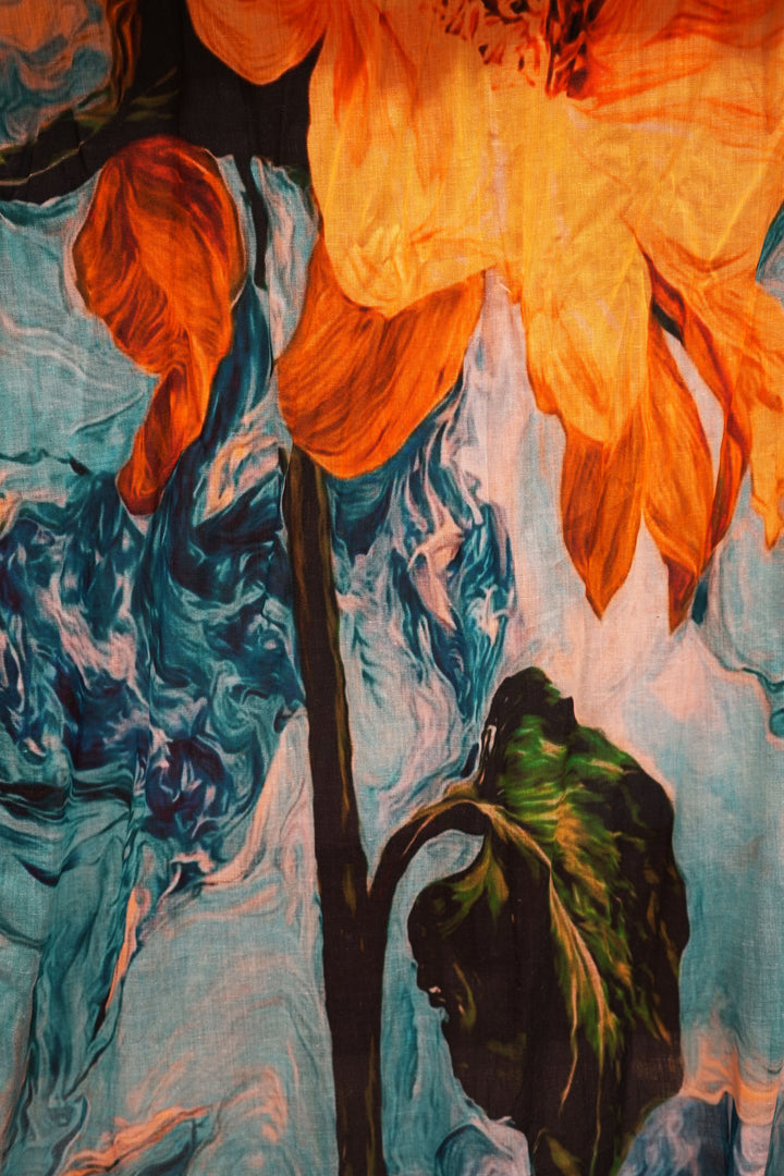 Floréa Print Cotton Scarf