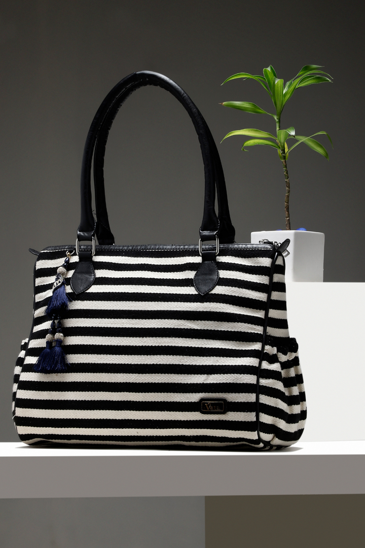 Striped Verve Tote Bag