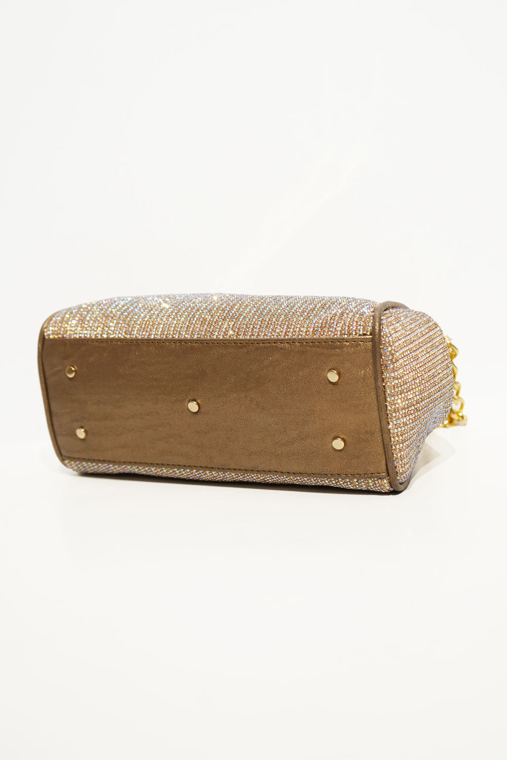 Luxe Gold Crystal Frame Clutch