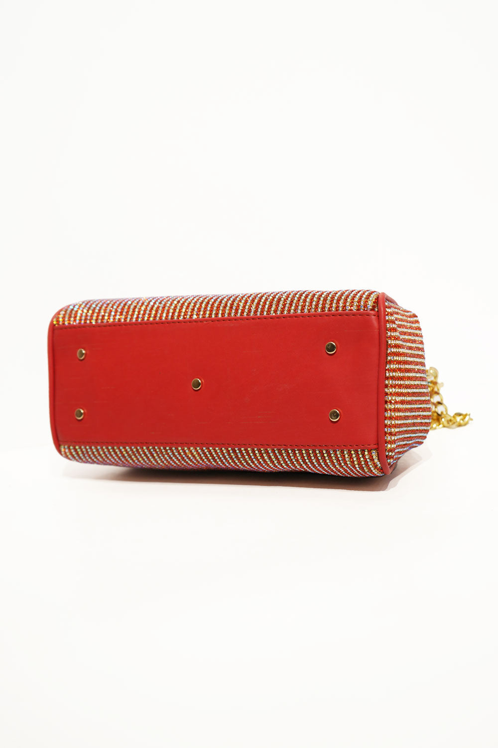 Luxe Gold Crystal Frame Clutch