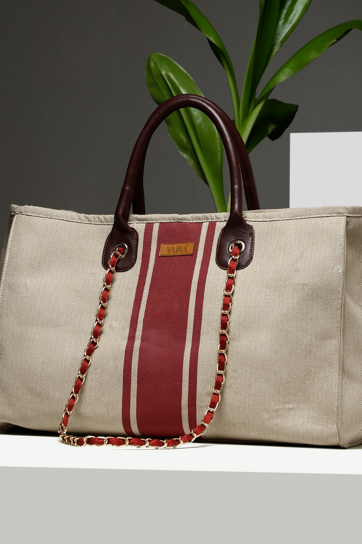 "Large Uber Chic Tote with chain  "