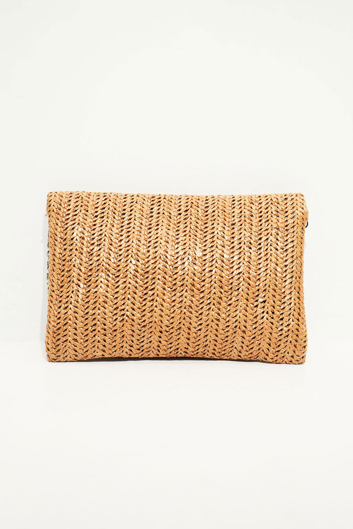 Tassel Charm Clutch (Raffia)