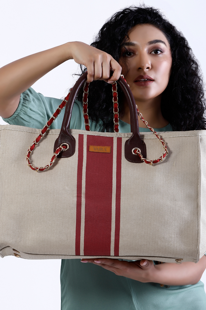 "Large Uber Chic Tote with chain  "