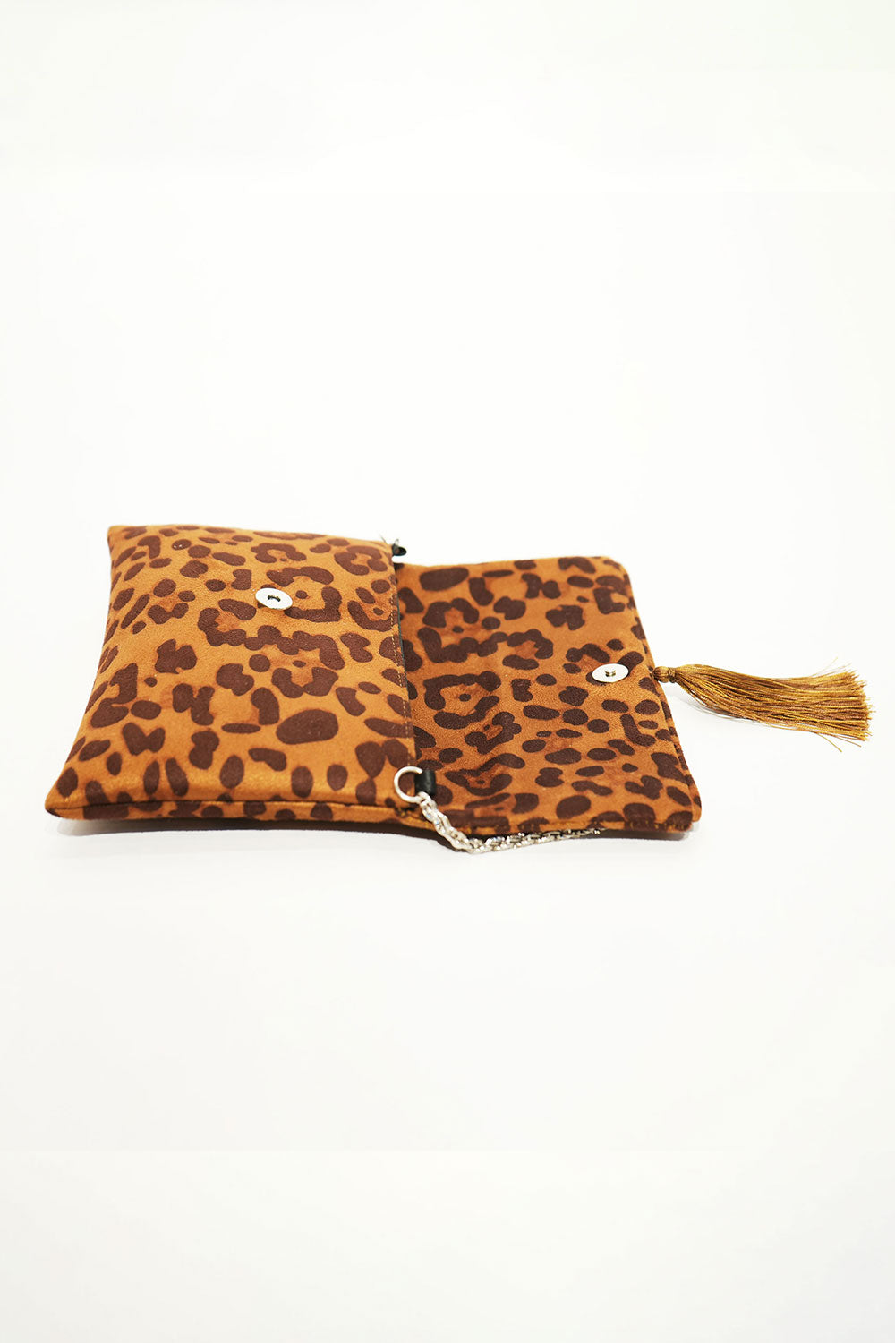 Tassel Charm Clutch (Leopard)