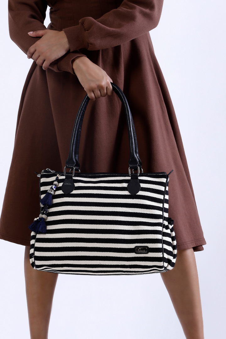 Striped Verve Tote Bag